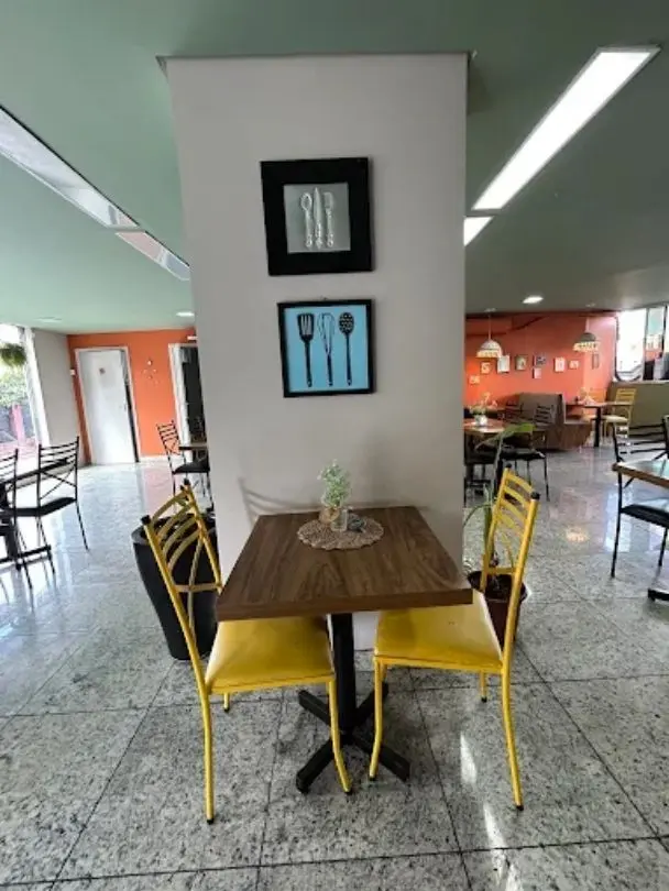 Mesa do Bistrô Menu para reuniões e entrevistas